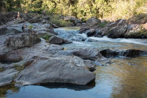 Waterfall Meia Lua-Half Moon Stock Photos