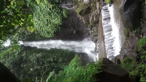 Waterfall in the middle of the forest Stock Footage 171550559