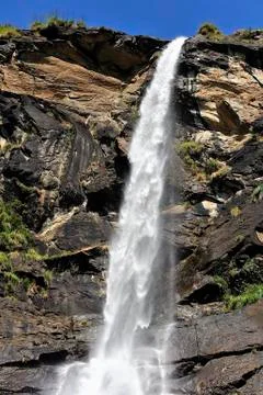 Waterfall in the middle of the forest Stock Photos
