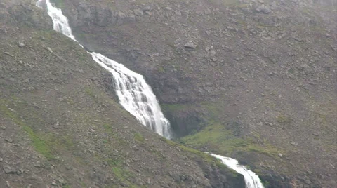 Waterfall in the mist Stock Footage 37273175