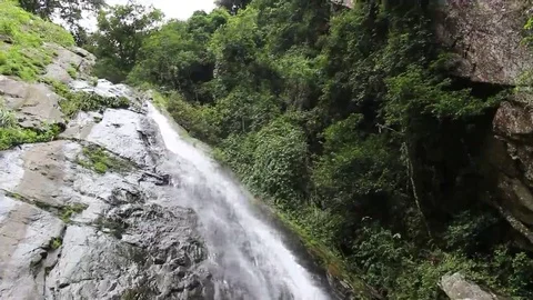Waterfall on the mountain Stock Footage 69186584