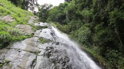 Waterfall on the mountain Stock Footage 69188065