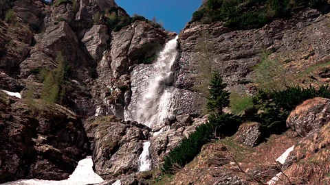 Waterfall in mountain Stock-Footage 89517366