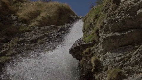 Waterfall in mountain Stock Footage 89518145