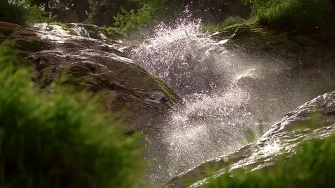 Waterfall in mountain 스톡 동영상 113566093