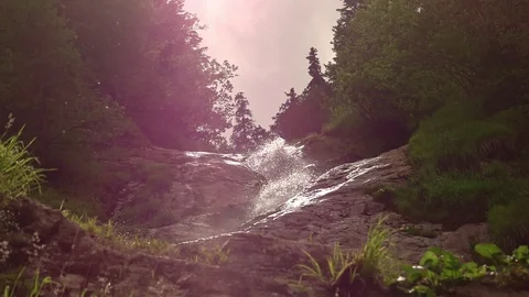 Waterfall in mountain Stock-Footage 113566145