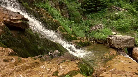 Waterfall in mountain Stock Footage 113566234