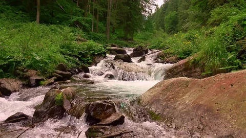 Waterfall in mountain Stock Footage 113572117