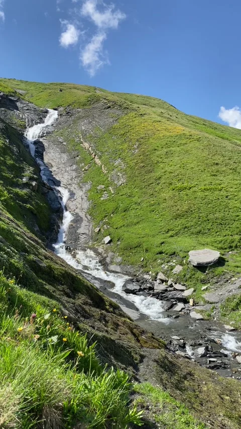 Waterfall in the mountain. Stock Footage 157894652