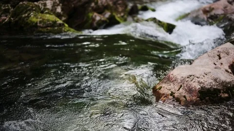 Waterfall in the mountain forest of Crimea. 스톡 동영상 79228528