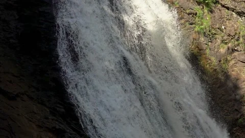 Waterfall in mountain forest Stock Footage 136667618
