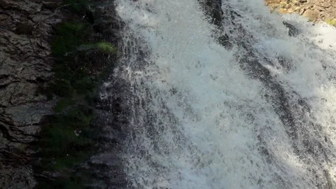 Waterfall in mountain forest Stock Footage 136667921