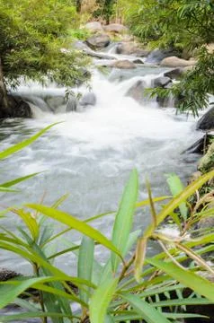 Waterfall on the mountain. Foto stock