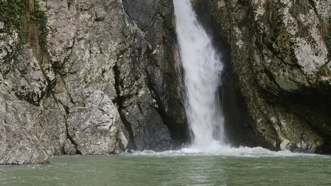 Waterfall on a mountain river Stock-Footage 84194179