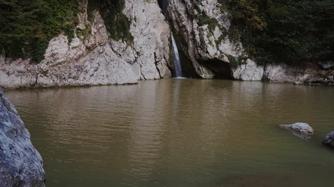 Waterfall from a mountain river. 스톡 동영상 117058339