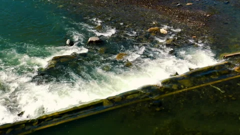 Waterfall of mountain river with sound Stock Footage 140431125