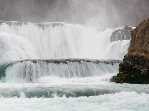 Waterfall on mountain river Una Stock Photos