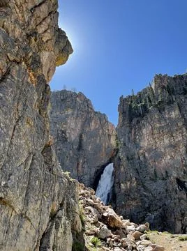 Waterfall Mountain Rocks Stock Photos