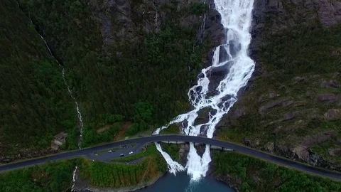 Waterfall on a mountain stream. Stock Footage 69757388