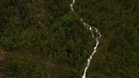 Waterfall on a mountain stream. Norway. Stock Footage 69756888