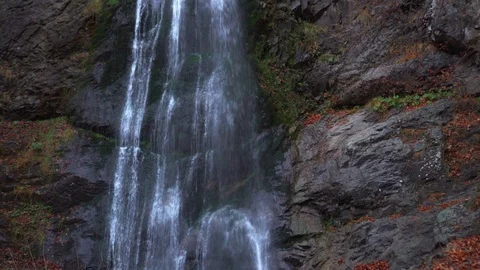 Waterfall in mountains in autumn Stock Footage 119268857