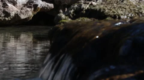Waterfall in the mountains detail Stock Footage 40022689