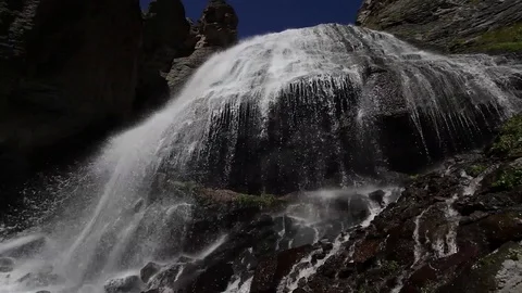 Waterfall in mountains Stock Footage 72228505