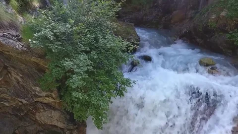 Waterfall in the mountains Stock Footage 79751235