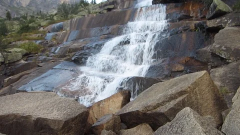 Waterfall in the mountains Stock Footage 81138269