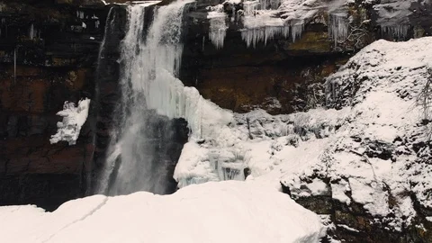 Waterfall in mountains Stock Footage 89711591