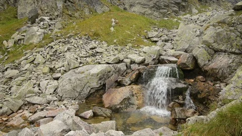 Waterfall in the Mountains Stock Footage 94118086