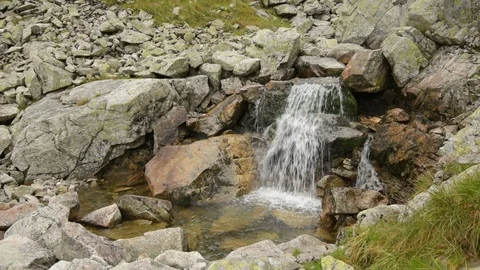 Waterfall in the Mountains Stock Footage 94118379