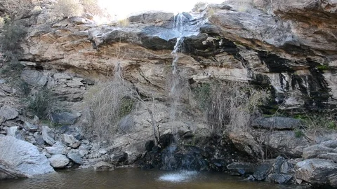 Waterfall in the Mountains 库存影片 101592915
