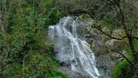 Waterfall in the mountains Stock Footage 128811901
