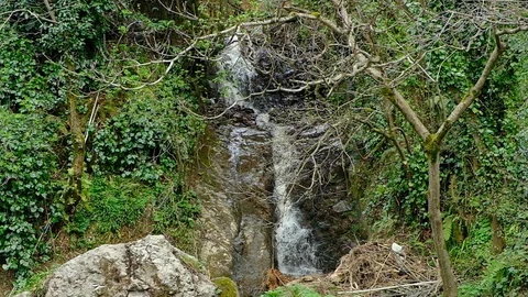 Waterfall in the mountains Stock Footage 128812073