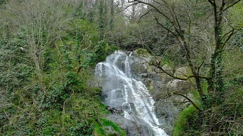 Waterfall in the mountains Stock Footage 128812195