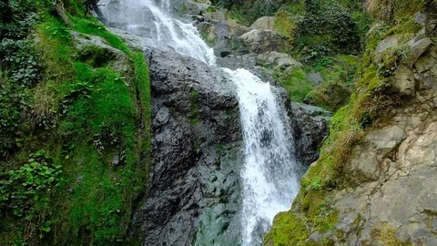 Waterfall in the mountains Stock Footage 128812698