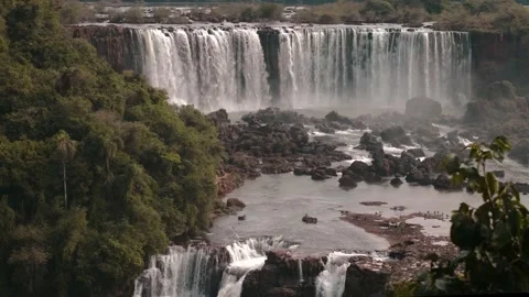 Waterfall in the mountains Stock Footage 138068822
