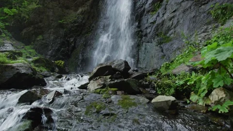 Waterfall in mountains Stock Footage 138138912