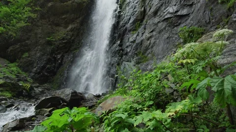 Waterfall in mountains Stock Footage 138140134