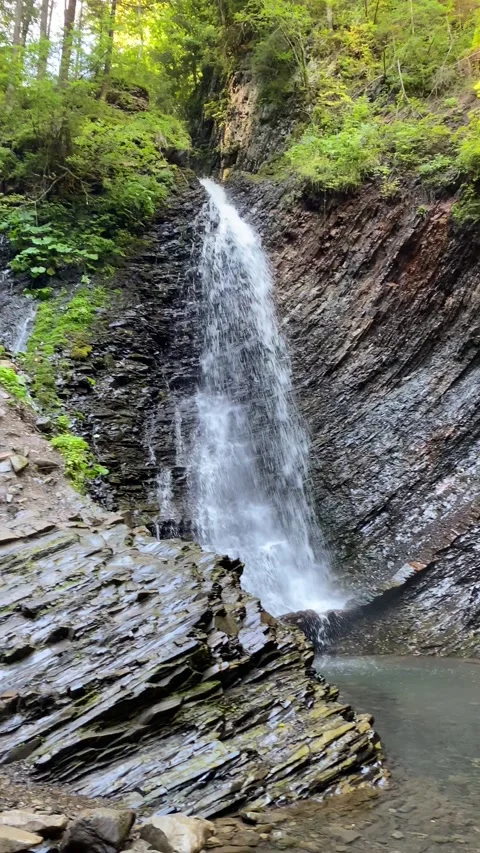 Waterfall in the mountains Stock Footage 226169954