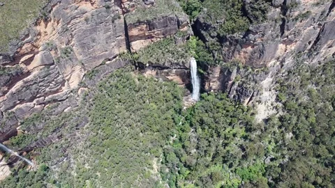 Waterfall off of mountains Video stock 239430358