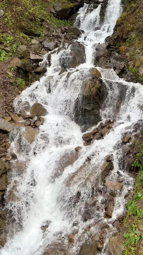 Waterfall in the mountains. Stock Footage 254626856