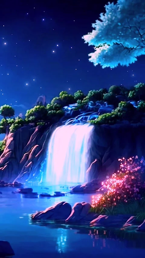 Waterfall in the mountains Stock Footage 255228681