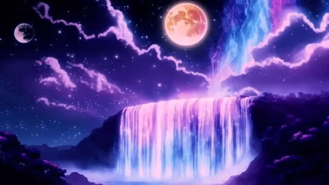 Waterfall in the mountains Stock Footage 262422790