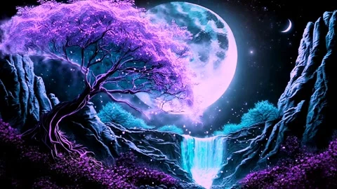 Waterfall in the mountains Stock Footage 264694479