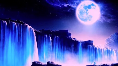 Waterfall in the mountains Stock Footage 264704766