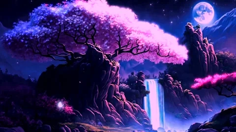 Waterfall in the mountains Stock Footage 264705503