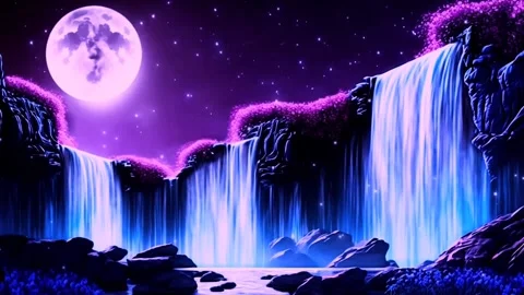 Waterfall in the mountains Stock Footage 264705985