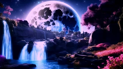 Waterfall in the mountains Stock Footage 264706867